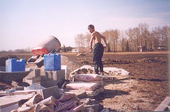 Mixing cement