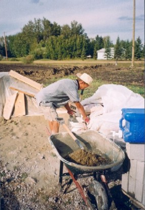 Mixing cement