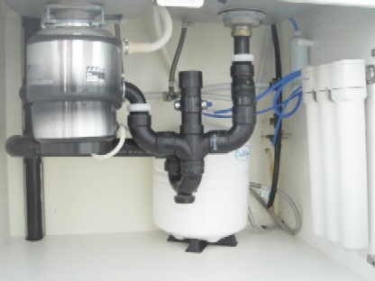 water under softener sink plumbing system kitchen flush osmosis reverse treatment drinking built creatica undergoes filtration further